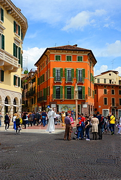 Piazza Bra square, Verona, Veneto, Italy, Europe