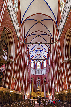The minster in Bad Doberan near Rostock. A masterpiece build in north german brick high gothic style.  Europe,Germany, Rostock