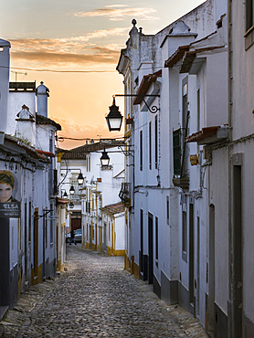 Evora in the Alentejo. The old town is part of the UNESCO World Heritage. Europe, Southern Europe, Portugal, March