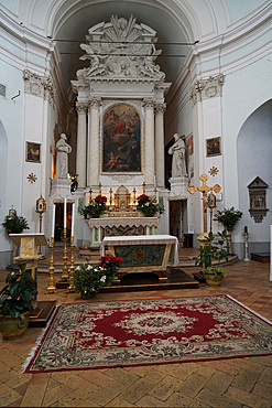 Chiesa di San Francesco church, built at the end of the thirteenth century (1275), it stands on the highest place in the city (225 m above sea level), where it was certainly a Roman temple, Bevagna, Umbria, Italy, Europe