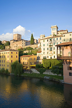 Piave River to Bassano del Grappa, Vicenza, Veneto, Italy, Europe