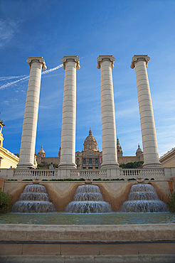 Four Columns fountain, Font màgica de Montjuïc, Barcelona, Catalonia, Spain, Europe