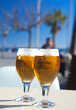 Cerveza in Barceloneta, Barcelona, Catalonia, Spain, Europe