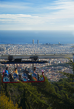 Landscape, view from Tibidabo, Barcelona, Catalonia, Spain, Europe