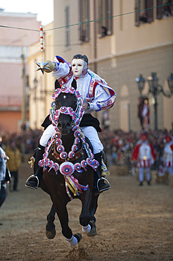 The Sartiglia is a race to the star that takes place on the last Sunday and Tuesday of Carnival in Oristano, Sardinia, Italy, Europe