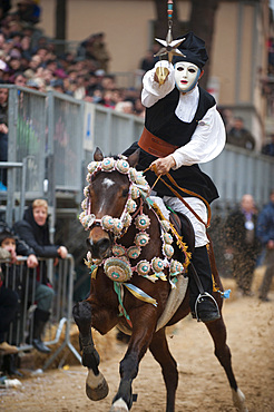 The Sartiglia is a race to the star that takes place on the last Sunday and Tuesday of Carnival in Oristano, Sardinia, Italy, Europe