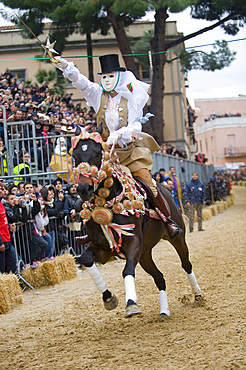 Su Componidori, The Sartiglia is a race to the star that takes place on the last Sunday and Tuesday of Carnival in Oristano, Sardinia, Italy, Europe