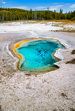 Sapphire Pool in Biscuit Basin, Yellowstone National Park, Wyoming.