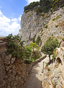 Krupp street, Capri island, Naples, Campania, Italy, Europe