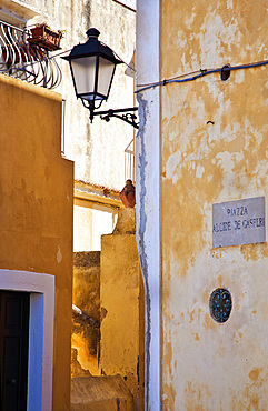 Piazza Alcide De Gasperi square, Ventotene island, Pontine Islands, Lazio, Italy, Europe