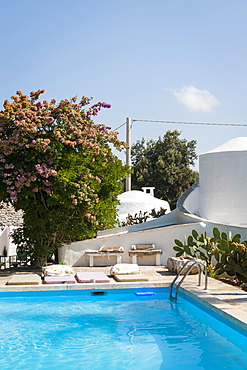 Traditional old Trullo refurbished, Ceglie, Valle d'Itria Valley, Apulia, Southern Italy, Europe