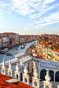 View from the top of the Fondaco dei Tedeschi, Venice, UNESCO, World Heritage Site, Veneto, Italy, Europe