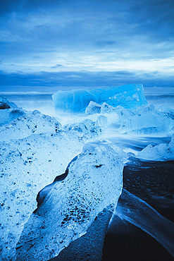 Diamond beach, Iceland, North Atlantic Ocean