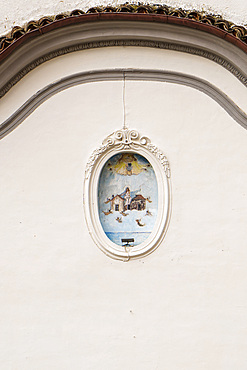 Via Madonna di Loreto street, Church of Our Lady of Loreto, Medieval village, Pacentro, Abruzzo, Italy, Europe