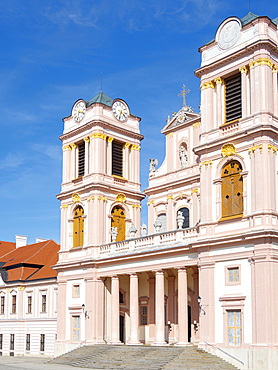 The collegiate church. Goettweig Abbey near Krems. Goettweig abbey is part if the UNESCO world heritage Wachau. Europe, Austria, Lower Austria