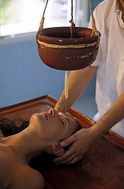 Ayurvedico massage, Pigna ancient thermal bath, Ligury, Italy