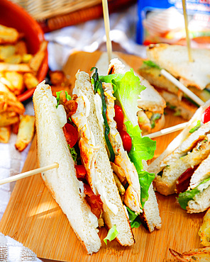 American Toast with mayonnaise and vegetables