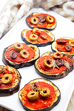 Eggplant pizzas