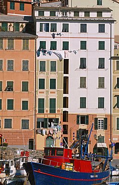 Houses, Camogli, Liguria, Italy