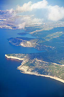 Aerial View, West Cost, Malta Island, Mediterranean Sea, Europe