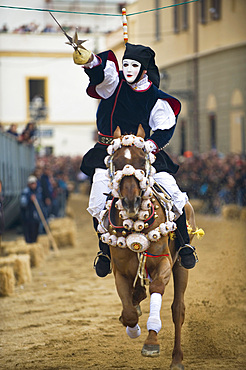 The Sartiglia is a race to the star that takes place on the last Sunday and Tuesday of Carnival in Oristano, Sardinia, Italy, Europe