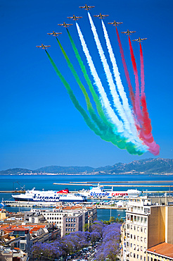 Frecce Tricolori, National Acrobatic Patrol, Cagliari, Sardinia, Italy, Europe