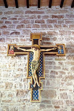 Church of S. Ubaldo, Interior, Crucifix, Gubbio, Umbria, Italy, Europe