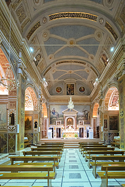 Sanctuary Madonna dell'Ambro church, Interior, Montefotyino, Marche, Italy, Europe