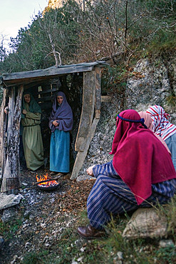 Living Nativity, Genga, Marche, Italy, Europe