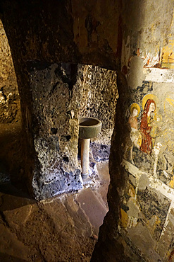 Etruscan Tomb Mithraeum, Fresco, Sutri, Lazio, Italy, Europe