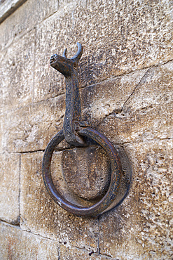 Via Dante Alighieri street, Detail, UNESCO World Heritage Site, Val díOrcia, San Quirico díOrcia, Tuscany, Italy, Europe