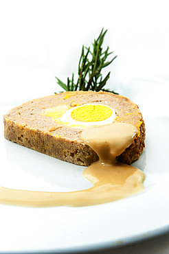 Traditional polpettone, Meatloaf with eggs, Rome, Lazio, Italy, Europe