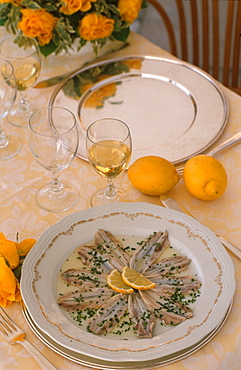 Marinated anchovies, Camogli, Liguria, Italy