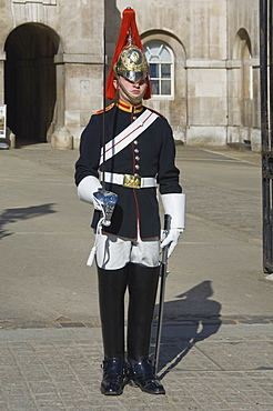 Guard duty, Horseguards, Whitehall, London, England, United Kingdom, Europe