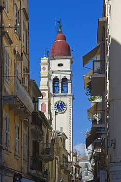 St. Spyridion Church Bell Tower, Corfu Town, Corfu, Ionian Islands, Greek Islands, Greece, Europe 