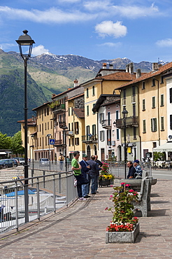 Sunday morning meeting, Domaso, Italian Lakes, Lombardy, Italy, Europe