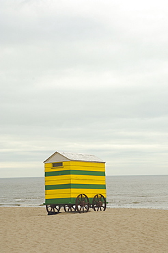 Beach hut, Blankenberge, Belgium, Europe