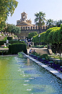 Fountains in gardens, Cordoba, Andalucia (Andalusia), Spain, Europe