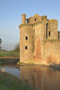 Medieval stronghold, Caerlaverock Castle ruin, Dumfries and Galloway, Scotland, United Kingdom, Europe