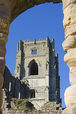 Interior, Fountains Abbey, UNESCO World Heritage Site, near Ripon, North Yorkshire, England, United Kingdom, Europe