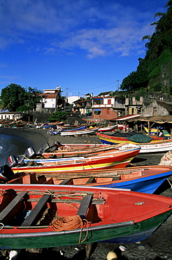 Grand Riviere fishing village in the northern tip of the island, Martinique, Lesser Antilles, West Indies, Caribbean, Central America