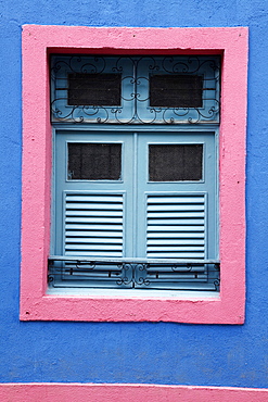 Detail of an old colonial house, Olinda, Pernambuco, Brazil, South America 