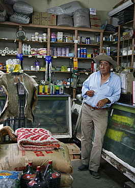 Man at a local grocery shop in Cafayate, Salta Province, Argentina, South America