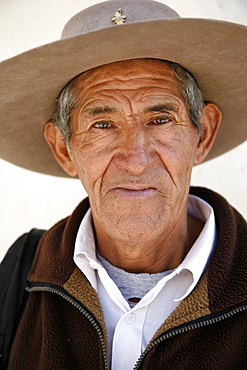 Portrait of a Quechua man in Cachi, Salta Province, Argentina, South America