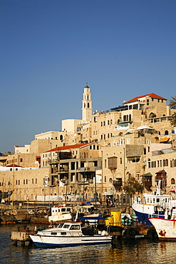 View over the port and Old Jaffa, Tel Aviv, Israel, Middle East