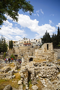 The Pool of Bethesda, the ruins of the Byzantine church, Jerusalem, Israel, Middle East 