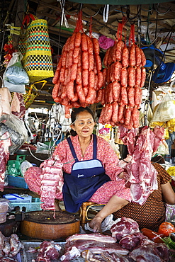 People at the food market, Siem Reap, Cambodia, Indochina, Southeast Asia, Asia