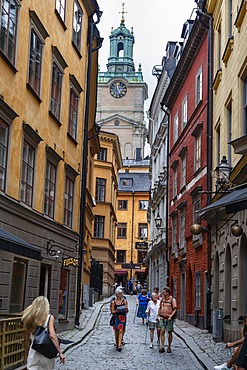 Street scene in Gamla Stan, Stockholm, Sweden, Scandinavia, Europe