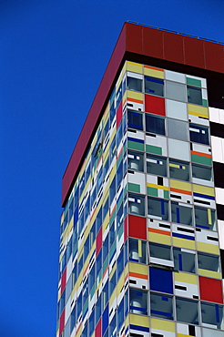 The Colorium building by William Alsop at the Medienhafen (Media Harbour), Dusseldorf, North Rhine Westphalia, Germany, Europe