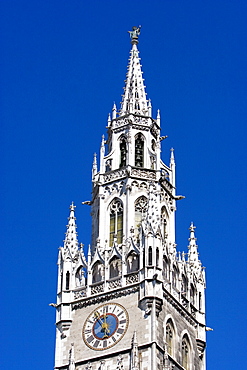 City Hall Tower at Marienplatz, Munich, Bavaria, Germany, Europe